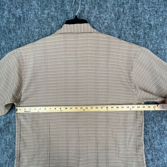 Syllables System Shirt Large Mens Basic Resort Casual Button-Down Short-Sleeve - Picture 6 of 9